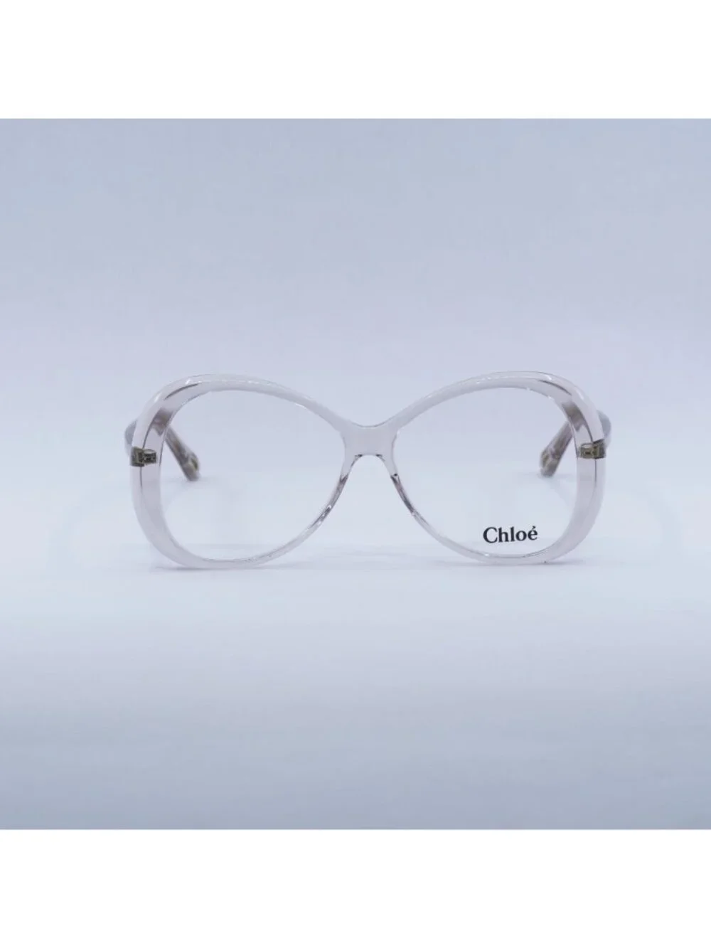 Chloe CH0011O 002 Eyeglasses Transparent Pink 56mm Butterfly Frame